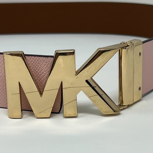 MICHAEL KORS Women’s Twist Reversible Brown Pink Belt - Picture 2 of 6